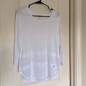 Michael, Michael Kors, size small white tunic. Semi sheer. Viscose fabric
